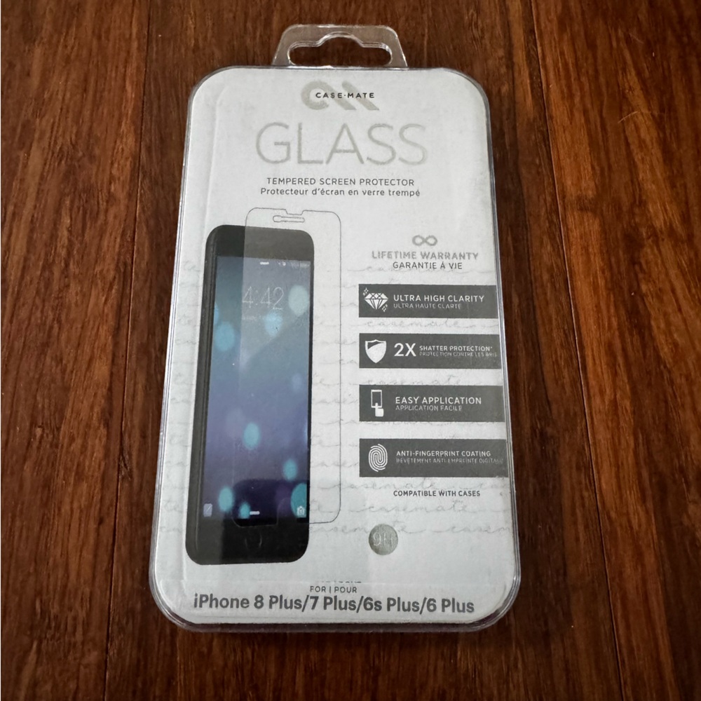 FREE🌟Tempered Glass Phone Screen Protector Kit for iPhone 8 Plus/7 Plus/6 Plus